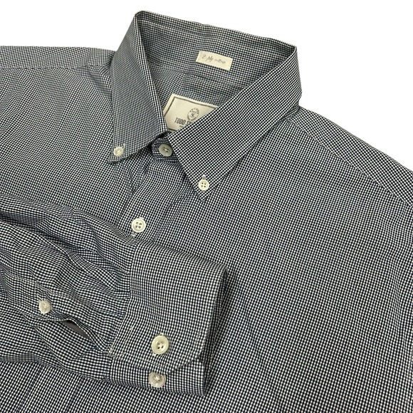 Todd Snyder Shirt Mens 17 34/35 Button Down 2 Ply Cotton Gingham Long Sleeve - Picture 1 of 9